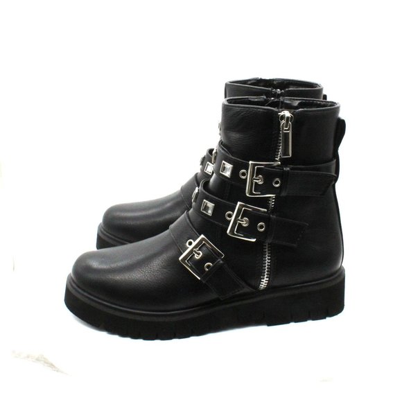 Jane And The Shoe Women's Linda Lug Sole Moto Boot - Picture 4 of 8